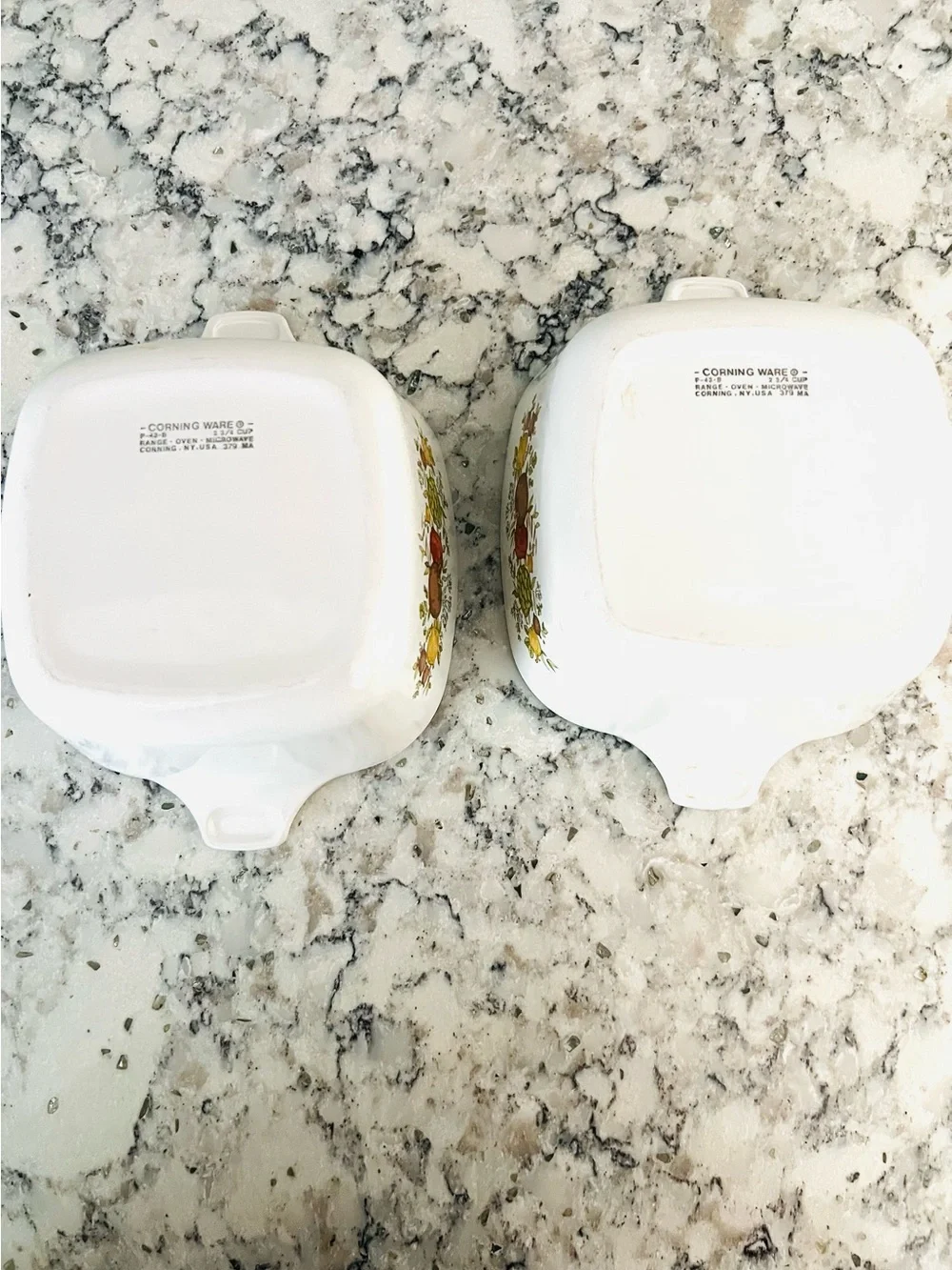 TWO VINTAGE MCM CORNINGWARE 
